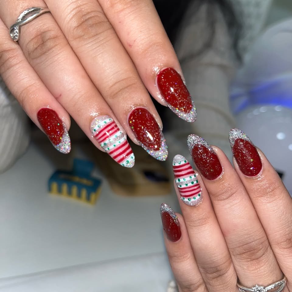 Glitter nail art